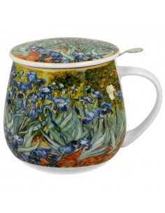 Taza irises, porcelana...