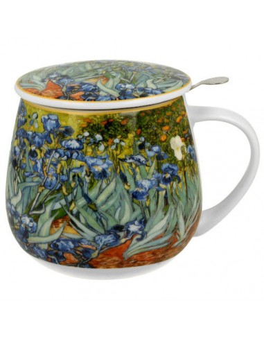 Taza irises, porcelana 400ml filtro y...