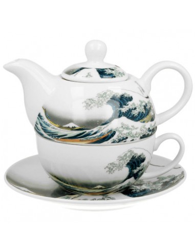 Set wave, porcelana tea for one