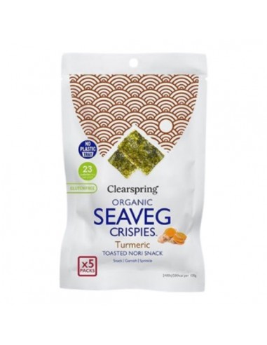 Snack de nori tostado con cúrcuma Bio...