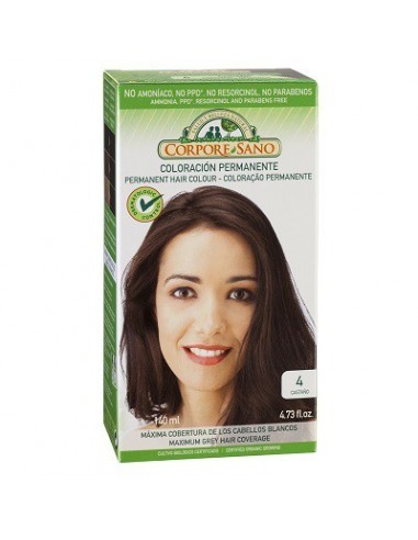 Tinte 4 castaño 140ml Corpore Sano