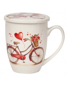 Taza bike-hearts, porc....