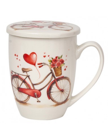 Taza bike-hearts, porc. 350ml filtro...