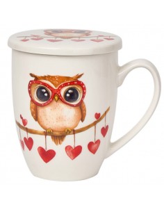 Taza owl-hearts, porc....