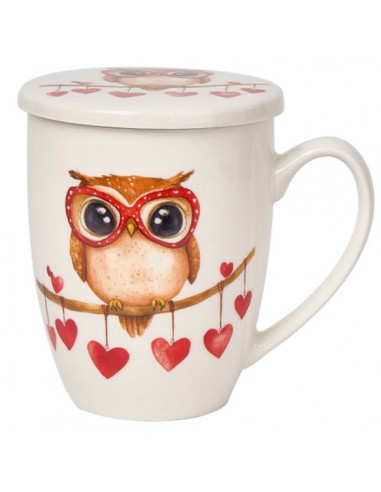 Taza owl-hearts, porc. 350ml filtro y...