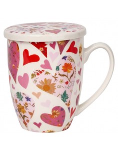 Taza pink-hearts, porc....