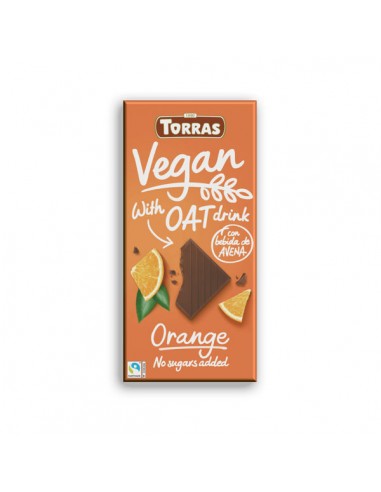 Chocolate vegano avena y naranja 100g...