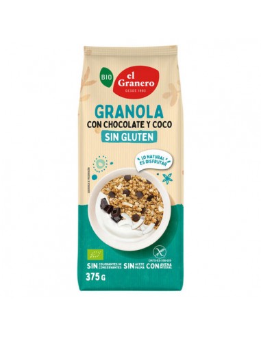 Granola con chocolate y coco sin...