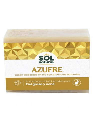 Jabón natural de azufre 100g Sol natural