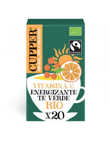 Té verde energizante Bio 20ud Cupper