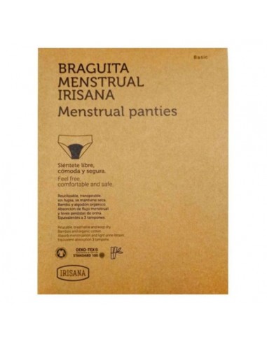Braguita menstrual talla M 1ud Irisana