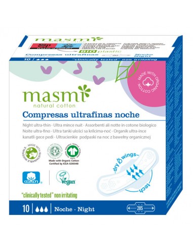 Compresas ultrafinas noche Bio 10ud...