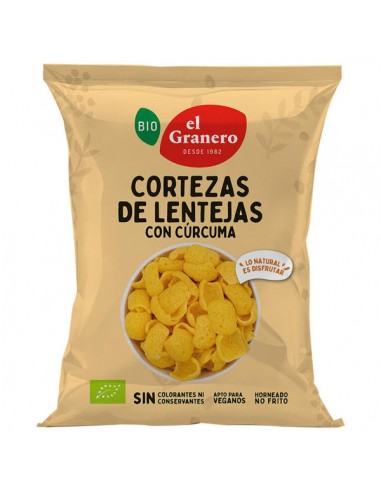 Cortezas de lentejas con cúrcuma Bio...