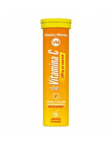 Vitamina-C y zinc efervescente 1000mg...