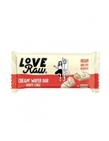 Wafer de chocolate blanco 34g Loveraw