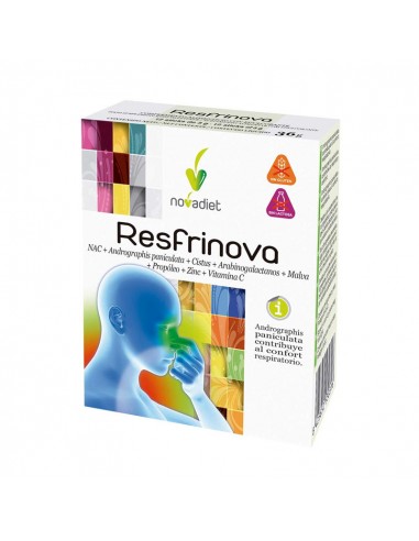 Resfrinova Novadiet 12 sticks NAC vitamina C zinc complemento respiratorio