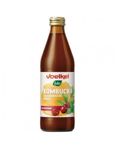 Kombucha cereza menta Bio 330ml Voelkel