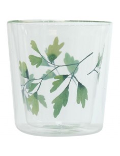 Vaso ginkgo cristal doble...