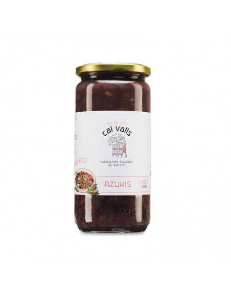 Judías Azuki Cocidas Eco 700g Cal Valls en tarro de vidrio ecológico