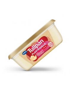 Tarrina de Plantequilla Sin Sal Tulipán elaborada con ingredientes 100% vegetales y naturales. Alternativa vegetal a la mantequ