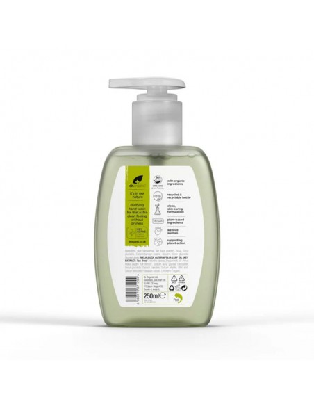 Jabón de Manos Árbol de Té 250ml Dr. Organic trasera