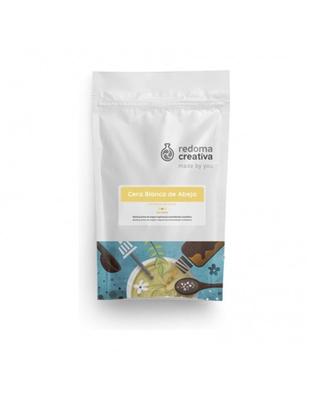 Cera de Abeja Blanca Terpenic en formato de 250 gramos. Cera Alba purificada y refinada presentada en escamas, utilizada como m