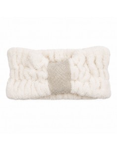 Diadema elástica de fibra de bambú y lino NaturaSPA Cosmetics para sujetar el cabello durante la limpieza facial, maquillaje y 