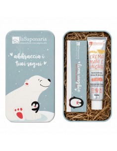Cofre regalo La Saponaria con crema de manos y uñas con fitoqueratina y lima Bosque de Invierno
