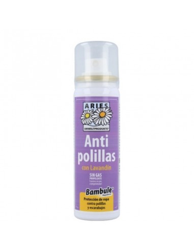 Spray antipolillas para ropa Aries 50 ml con neem y lavandín