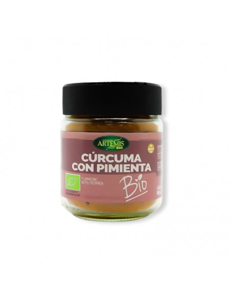 Tarro de cúrcuma con pimienta ecológica Artemis Bio 80 gramos