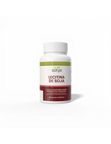 Envase de Lecitina de Soja Sotya con 200 perlas de 1600 mg