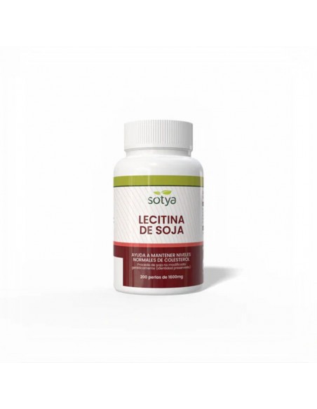 Envase de Lecitina de Soja Sotya con 200 perlas de 1600 mg