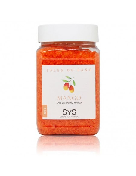 Sales de baño mango Labnatur 400g con aroma tropical para baños relajantes y cuidado de la piel