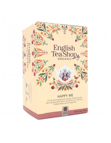 Infusión ecológica Happy Me English Tea Shop con citronela, naranja y jengibre 20 bolsitas