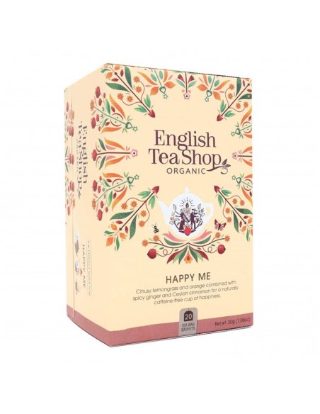Infusión ecológica Happy Me English Tea Shop con citronela, naranja y jengibre 20 bolsitas