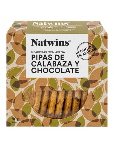 Barritas Natwins con semillas de calabaza y chocolate 80g