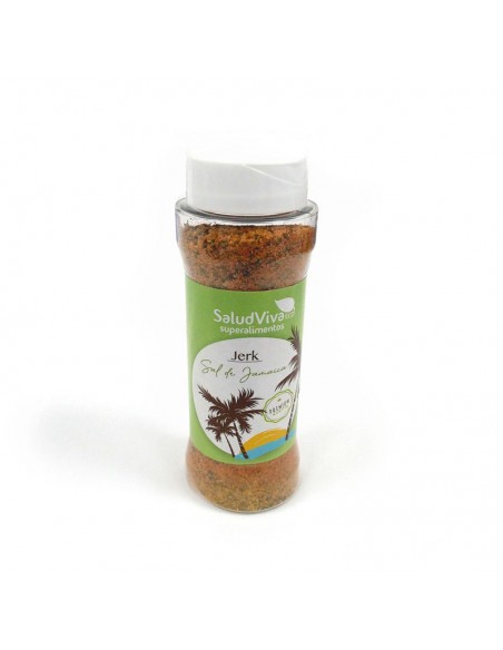 Sal de Jamaica Bio 140g Salud Viva mezcla ecológica de sal fina del Atlántico y especias.