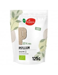 Psyllium Bio 125g El Granero cáscara de psyllium ecológica rica en fibra en envase de 125g.