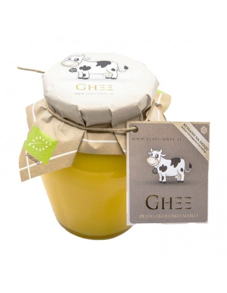 Ghee Bio 300g Golden Ghee mantequilla clarificada ecológica en envase de vidrio.