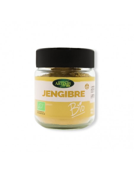 Jengibre Bio 50g Artemis especia ecológica molida de sabor intenso, aromático y ligeramente picante.