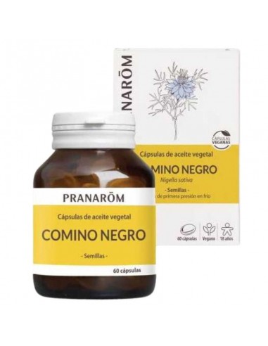 Aceite vegetal cápsulas comino negro 60 cápsulas Pranarôm