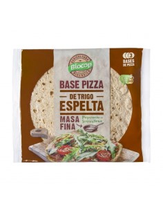 Base de pizza masa fina con espelta Bio 390g Biocop pack de 3 bases ecológicas elaboradas con harina de espelta y aceite de oli