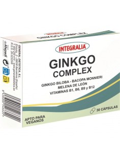 Ginkgo Complex 30 cápsulas Integralia con ginkgo biloba, bacopa monnieri, fosfatidilserina, fosfatidilcolina y vitaminas del gr