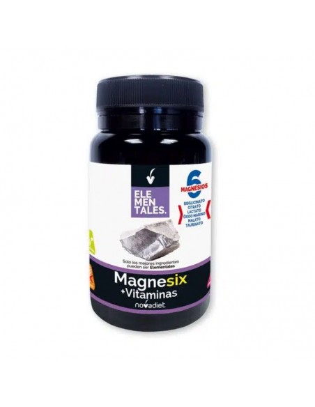 Magnesix Sales de Magnesio con Vitaminas B 60 comprimidos Novadiet con seis sales de magnesio y vitaminas B1 B6 y B12