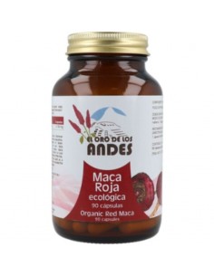 Maca roja 90 cápsulas 700mg El Oro de los Andes complemento alimenticio ecológico con maca roja peruana