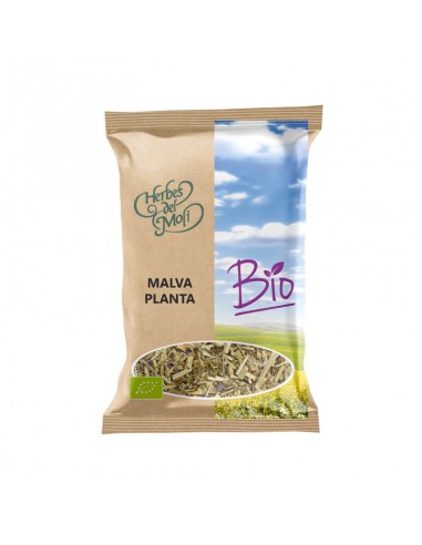 Malva planta ecológica 30g Herbes del Molí para preparación de infusiones y uso tradicional en herboristería.