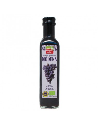 Vinagre balsámico de Módena Bio 250ml La Finestra Sul Cielo elaborado con vinagre de vino y mosto de uva ecológicos.