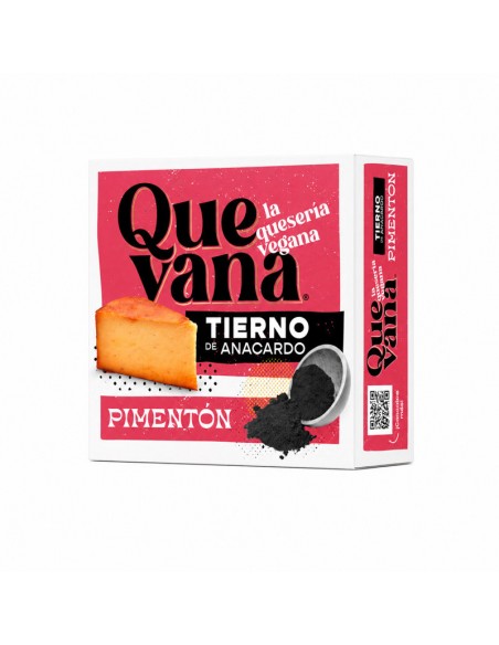 Tierno de anacardos pimentón 180g Quevana queso vegetal ecológico elaborado con anacardos y pimentón
