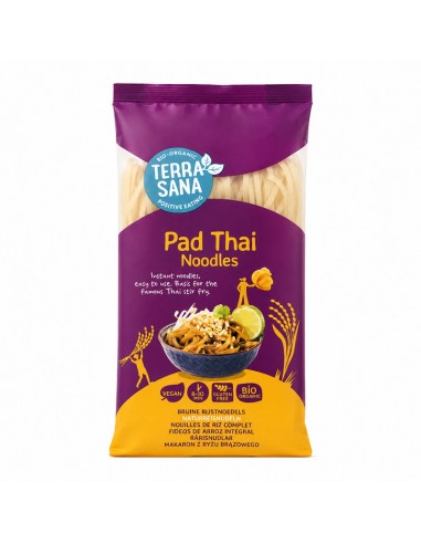 Fideos de arroz integral Pad Thai 250g Terrasana pasta ecológica sin gluten
