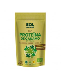 Proteína de cáñamo Bio 250g Sol Natural en polvo ecológica